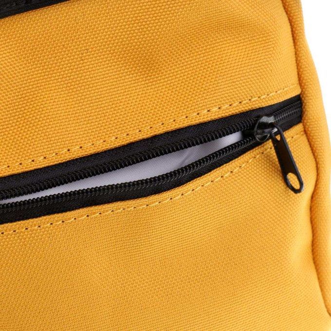 Yellow Rock Climbing Chalk Bag- Zip Pocket + Drawstring Closure Yellow