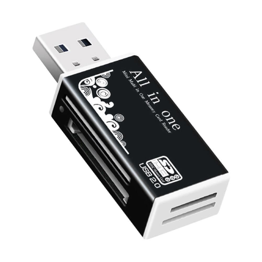 Multifunctional USB 2.0 Micro-SD/TF/CT/MS/SDHC/MMC-Black