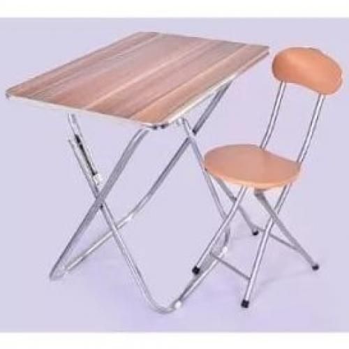 Adjustable Foldable Table And Chair - Wooden