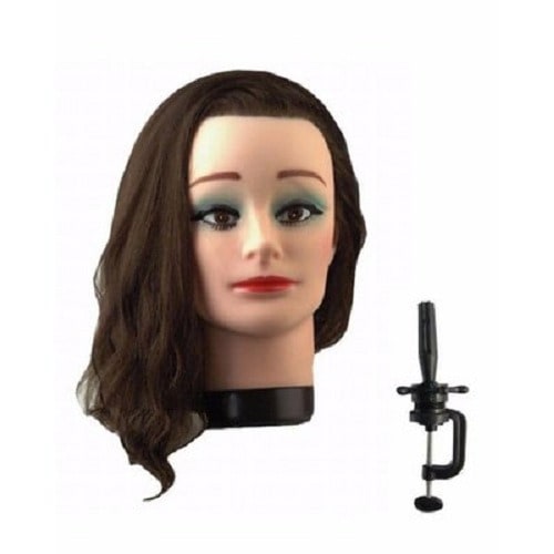 Plastic Mannequin Head with Clamp for Hair Practice