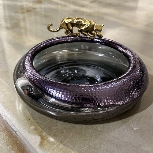 Vento Furniture Bowl Trinket - Gold & Black Nickel 30cm