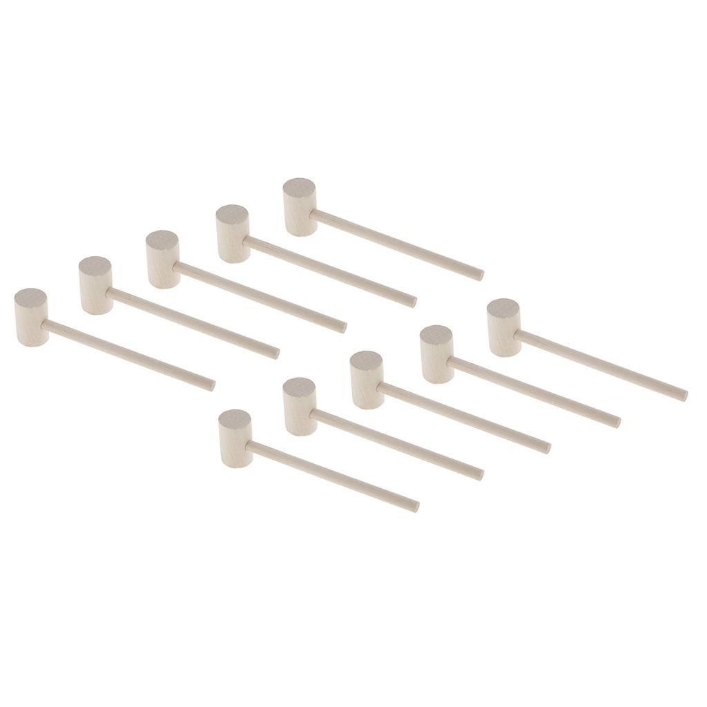 10pcs Mini Wooden Hammer Massage Tool Solid Hammer