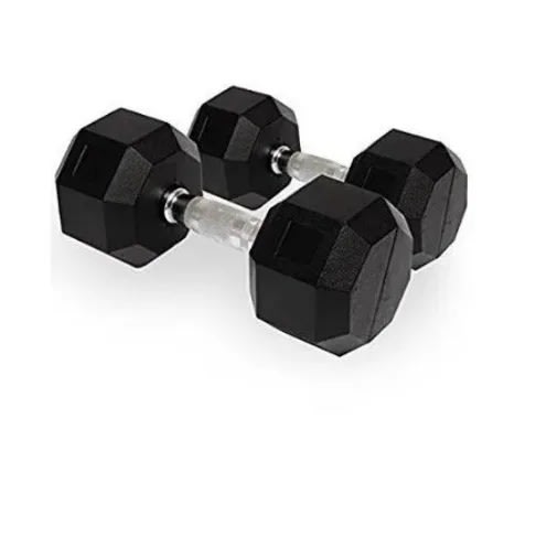 5kg Rubber Hex Dumbbell Pair