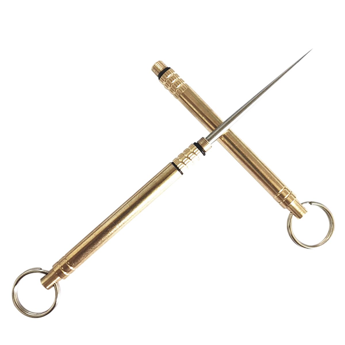 Brass Titanium Alloy Toothpick Set Teethpick Holder With Key