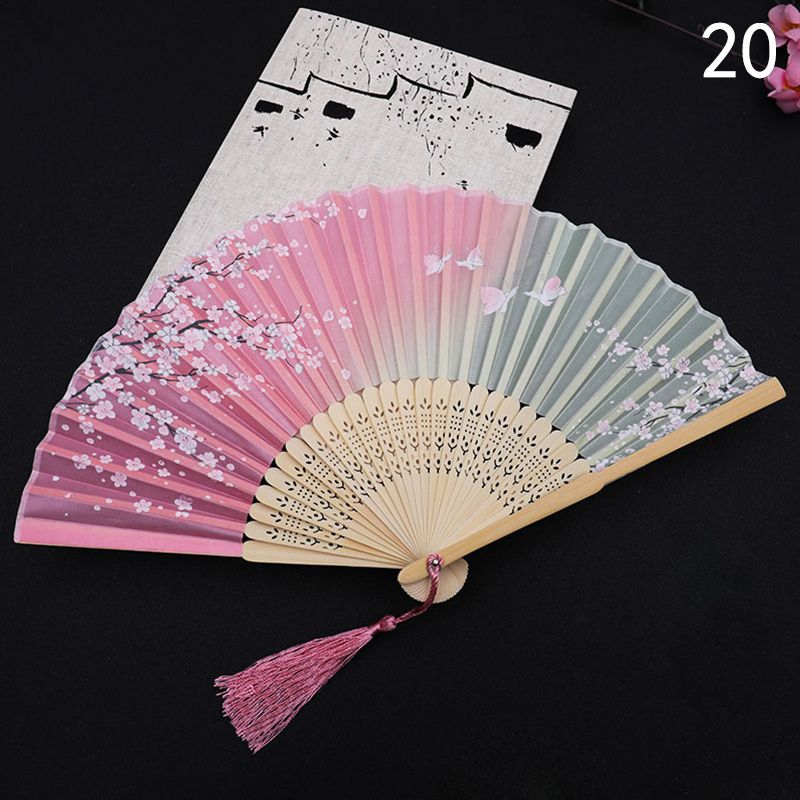Bamboo Fans Chinese Style Dance Fan Fan Fans Folding Hand Decoration Ancient Cloth Vintage Retro Japanese Art Printed Crafts