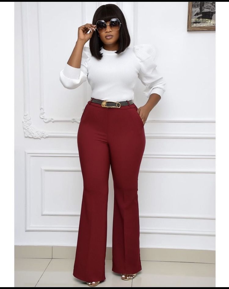 Trending Ladies 2set/ Top And Pant/Doesn't Come With Belt.