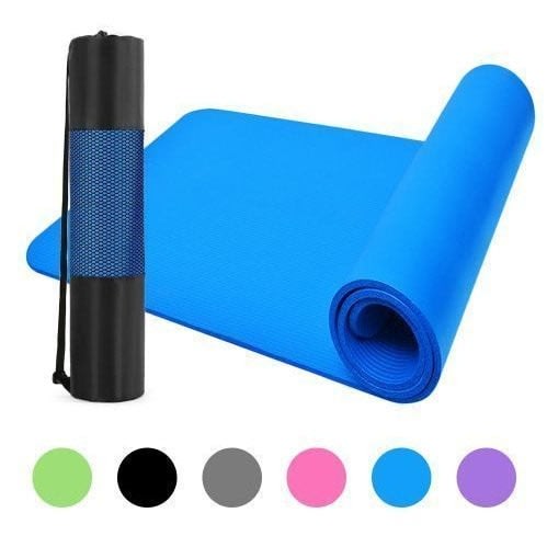 Yoga Exercise Mat With Carriage Bag - 9x4 Feet - Blue