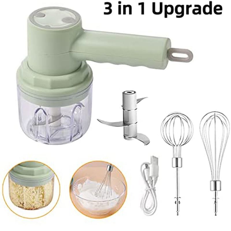 3 In 1 Electric Garlic Chopper Crusher USB Rechargeable
