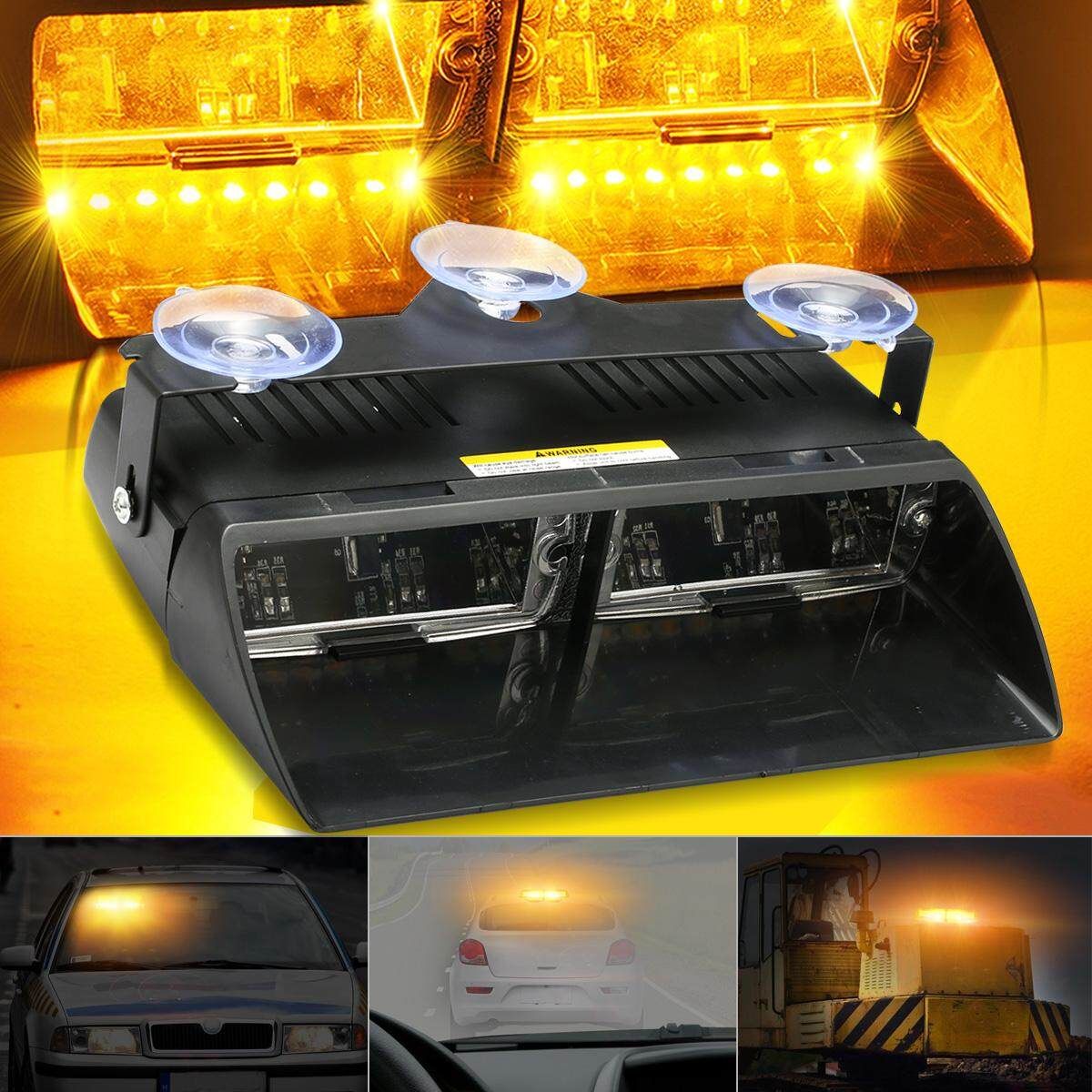 Bright Amber Recovery Str0be 16 LED Lights Orange Magnetic Roof Flashing Beacon