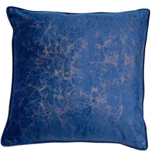 Throw Pillow- Crackle Navy