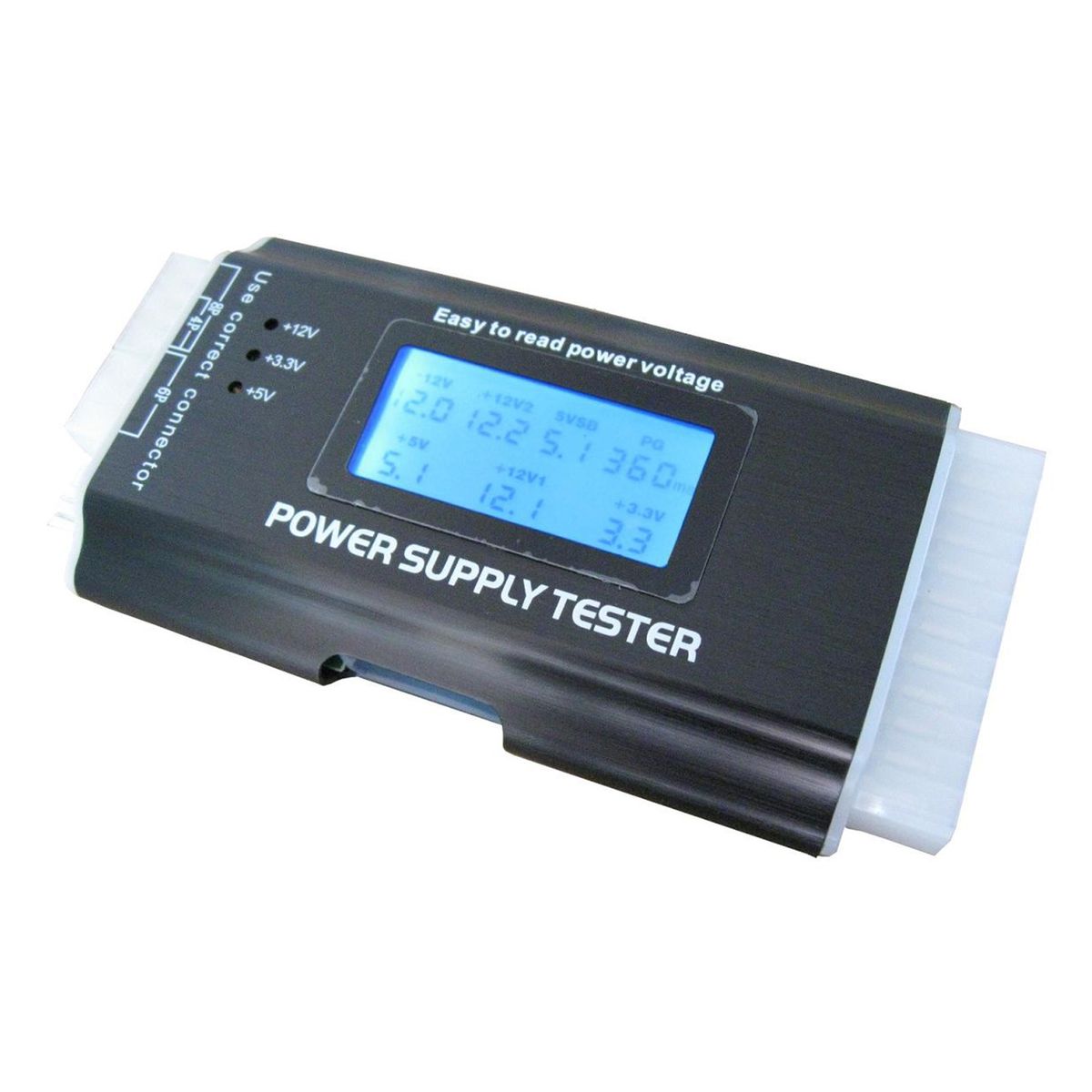 20+4 Pin LCD Computer Power Supply Tester For SATA IDE HDD