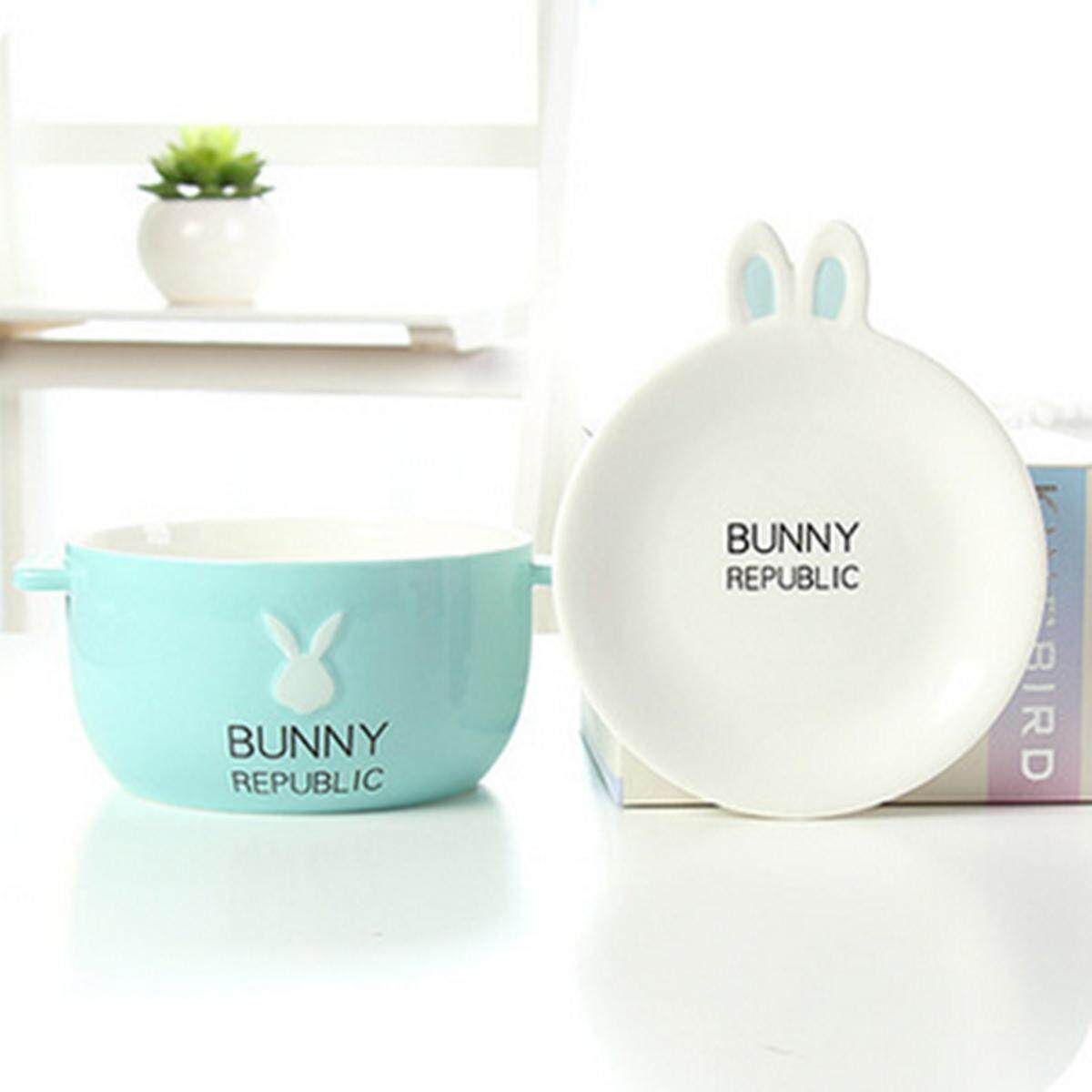 NEW Lovely Rabbit Instant Noodles Bowls Porcelain Ramen Bowl Chinese Soup Salad Bowl Mixing Bowls Food Container Tableware