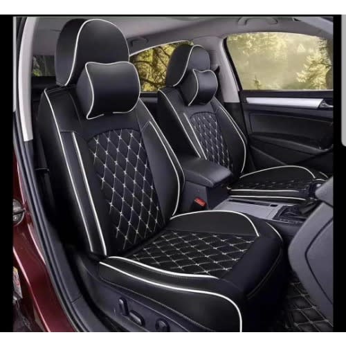 360-degree Leather Seat Cover - Black And White