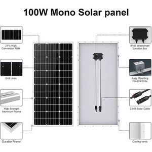 100W 12V Mono Crystal Solar Panel