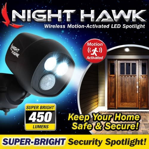 Night Hawk Wireless Motion Sensor Home Safety Lighting
