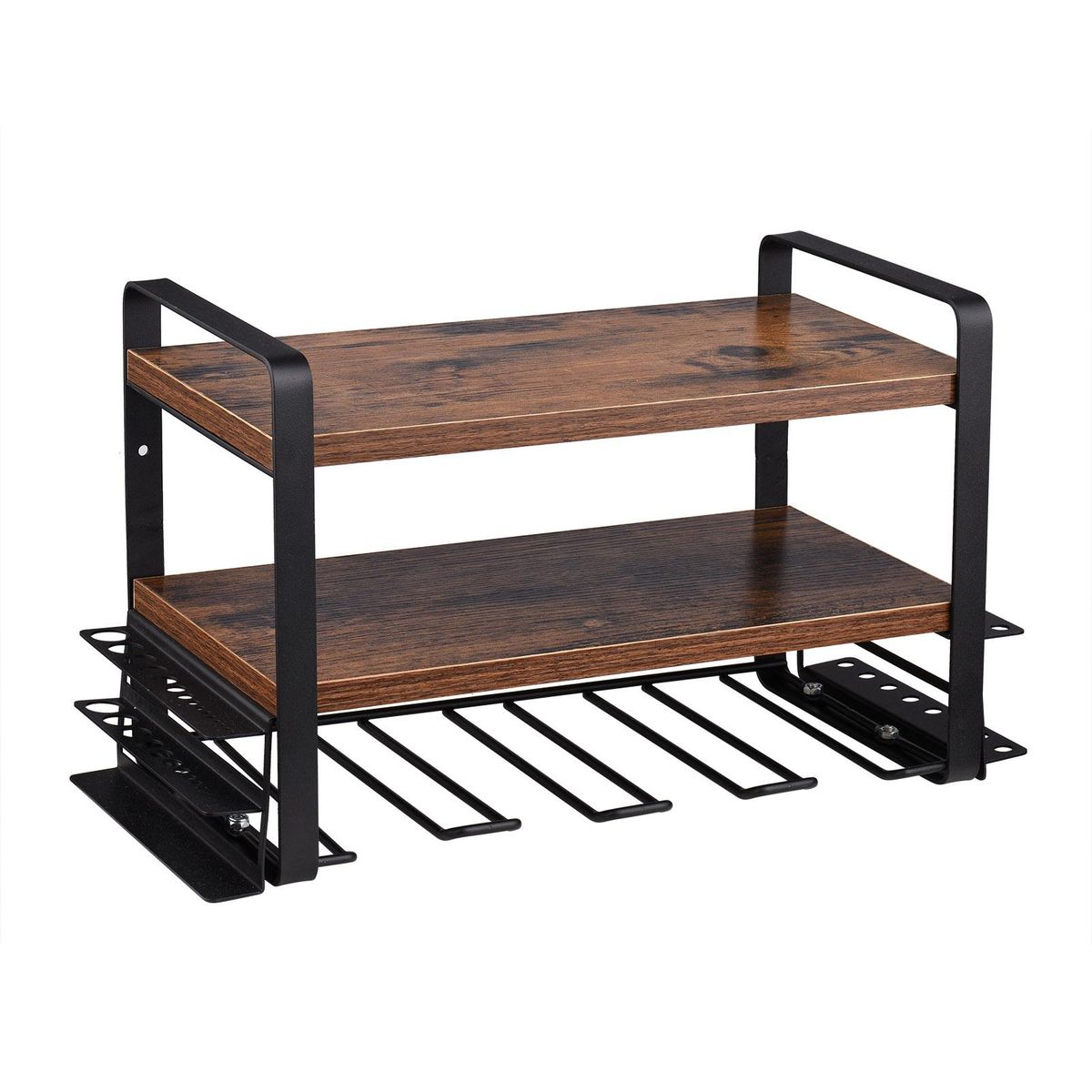 Power Tool Storage Organizer Wall Mount Heavy Duty Tool Holder Three Layer Multifunctional Tool Storage Shelf for Drill Garage Workshop Organization