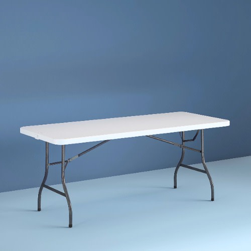 8 Foot Centerfold Folding Table -White
