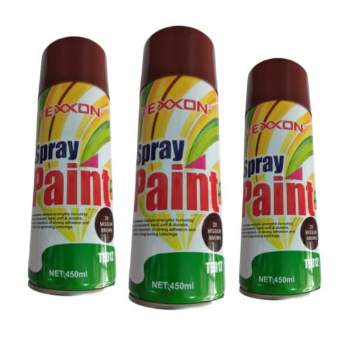 Spray Paint - 450ml X 3Pcs - Brown