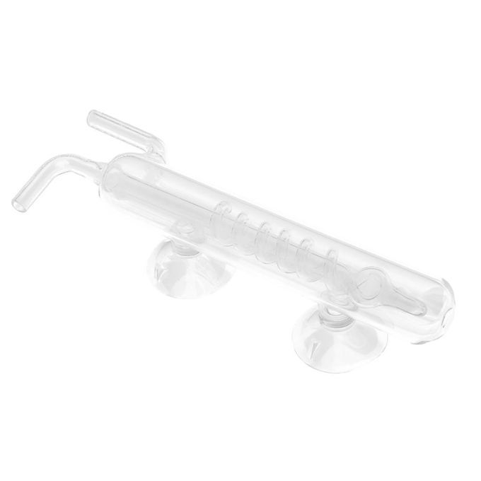 Aquarium Tank 3 Spiral CO2 Diffuser Glass Bubble Counter With Suction