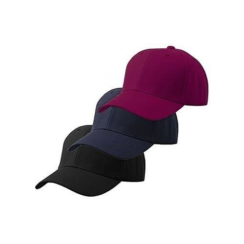 3 Plain Baseball Caps - Black, Navyblue, Wine