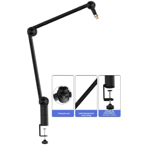 Mic Arm Adjustable  Microphone Boom Arm Stand Desk Mount - Podcasts 43.9x2x2.5"
