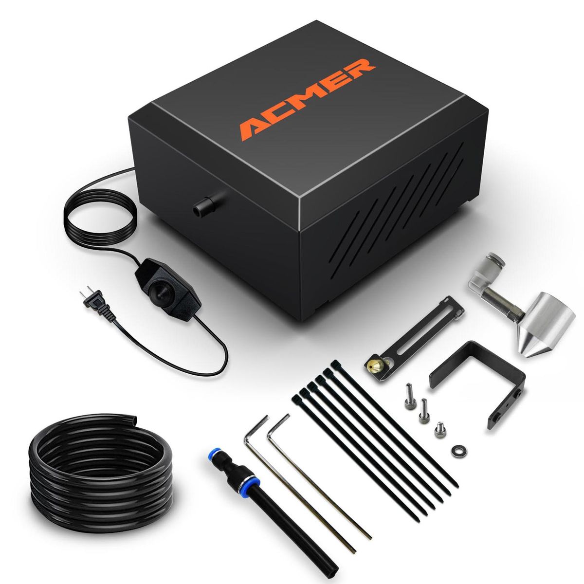 ACMER-C4 Laser Cutting/Engraving Air-Assisted Accessories Adjustable High Airflow 30L/min to Remove Smoke and Dust Easy to Install Compatible with TEVOUP/ XTOOL/ ATOMSTACK/ NEJE/ Ortur/ SCULPFUN/ Twotrees