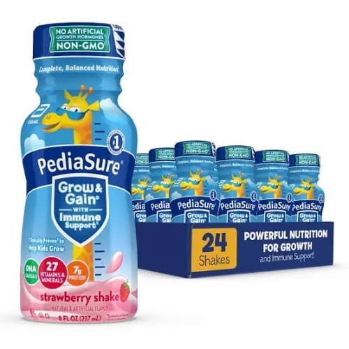 Pediasure Grow & Gain - Nutrition Shake For Kids - Strawberry- 8 Oz - 24pcs