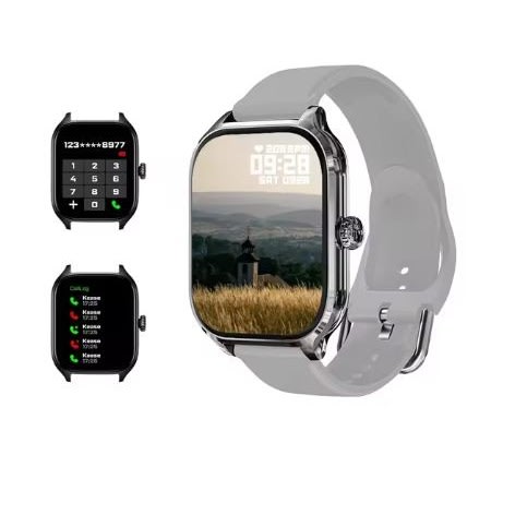 Laxasfit H9 Bluetooth Call And Waterproof Smartwatch - Silver