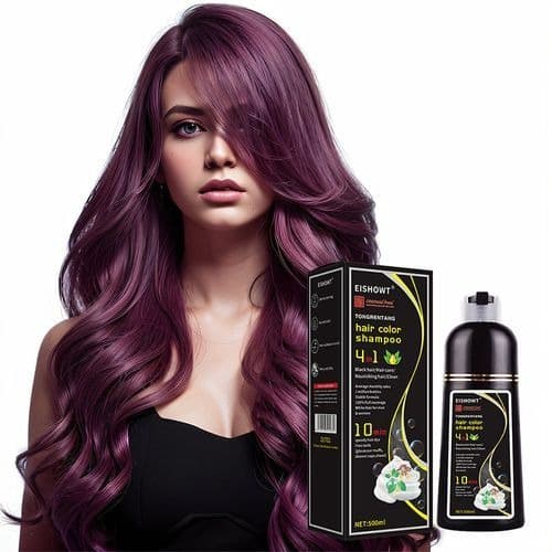 4 In 1 Hair Color Shampoo - White Turn Purple - 500ml