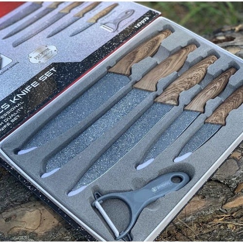 Sharp Marble Coating 6pcs Knife Set