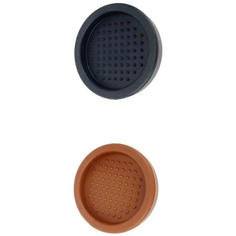 Coffee Tamper Mat, Food Safe Silicone Tamping Stand Mat Anti-Slip, Round Tamper Seat (Black/Brown)