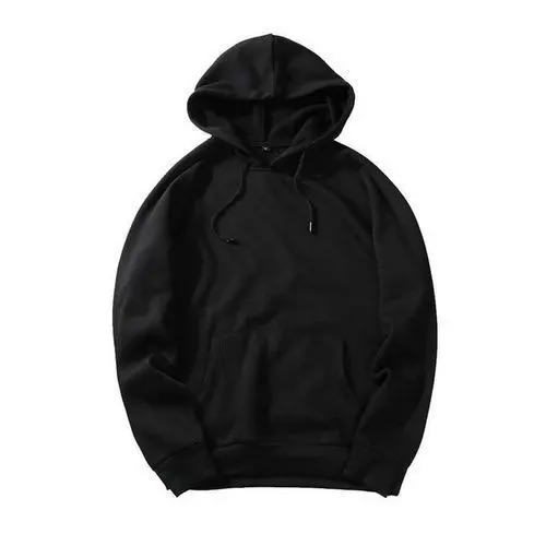 Unisex Plain Hoodie - Black
