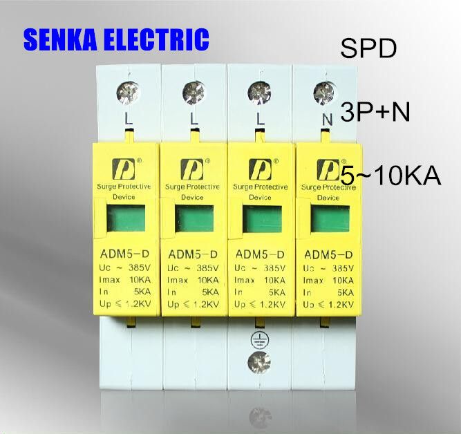 SPD 3P+N 5-10KA Surge Arrester Protection Device Electric