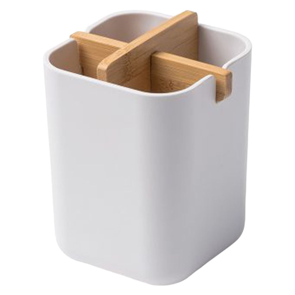 Compartments Electric Toothbrush Holder  Comb Organizer White