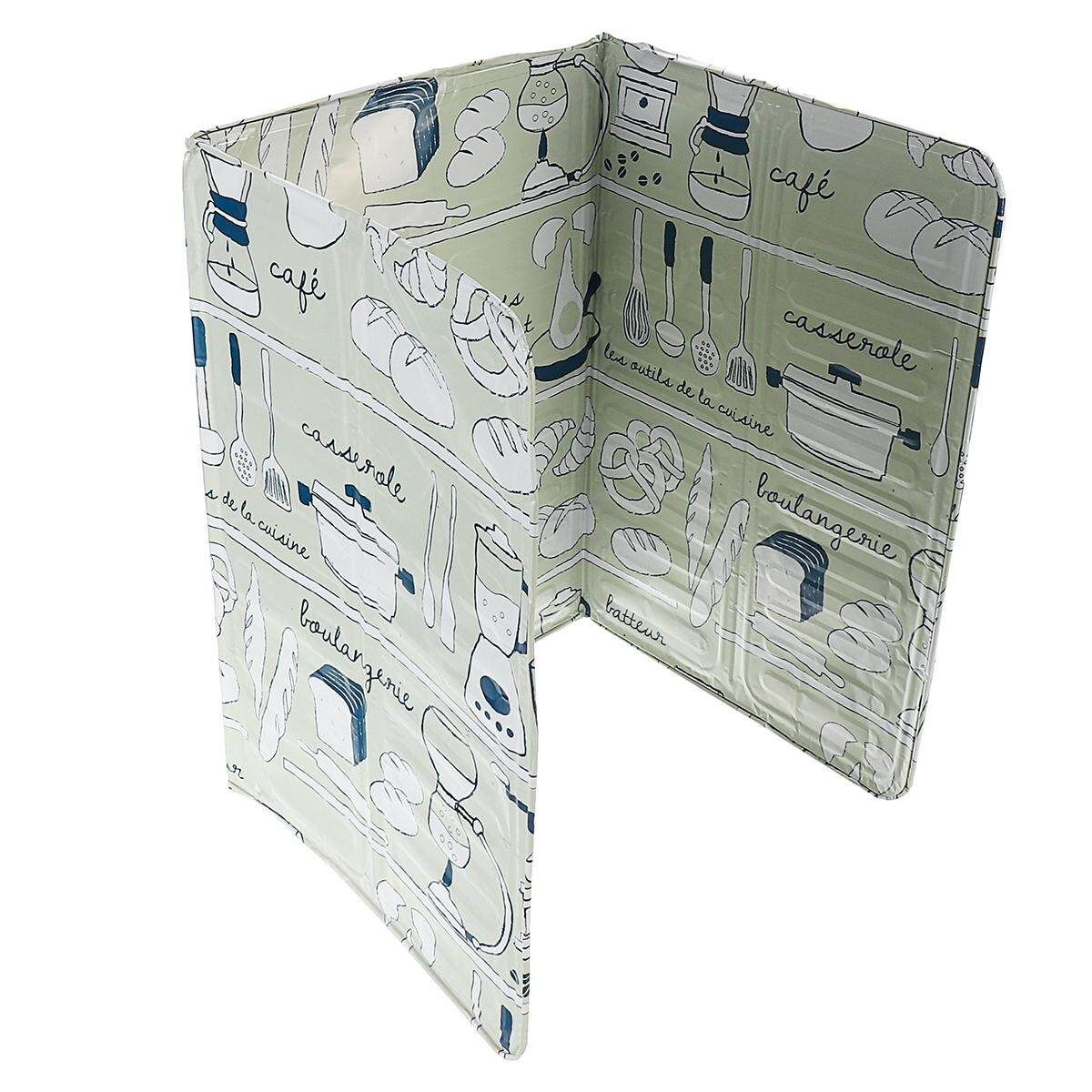 Kitchen Aluminium Foil Plate Gas Stove Oil Splatter Screen Cooking Shield Guard Green