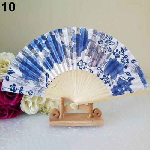Fans Antique Folding Party Chinese Floral Festival Fan Decor Flowers Wedding Classical Dance Bamboo Hand