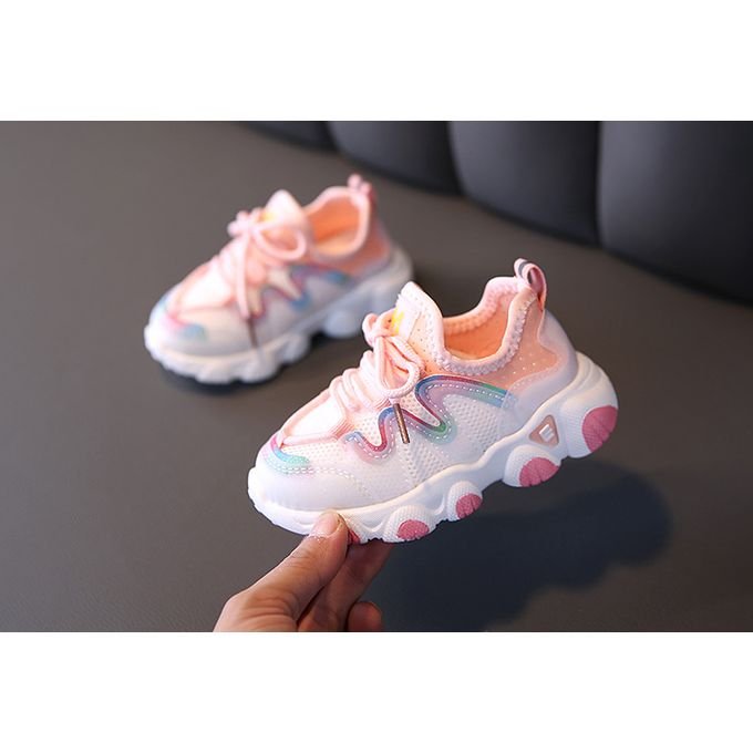 Sterling Girl Birthday White Pink Sneakers