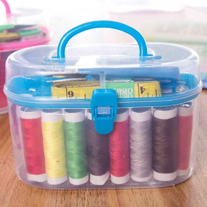 49pcs Sewing Accessories Portable Sewing Box Kitting
