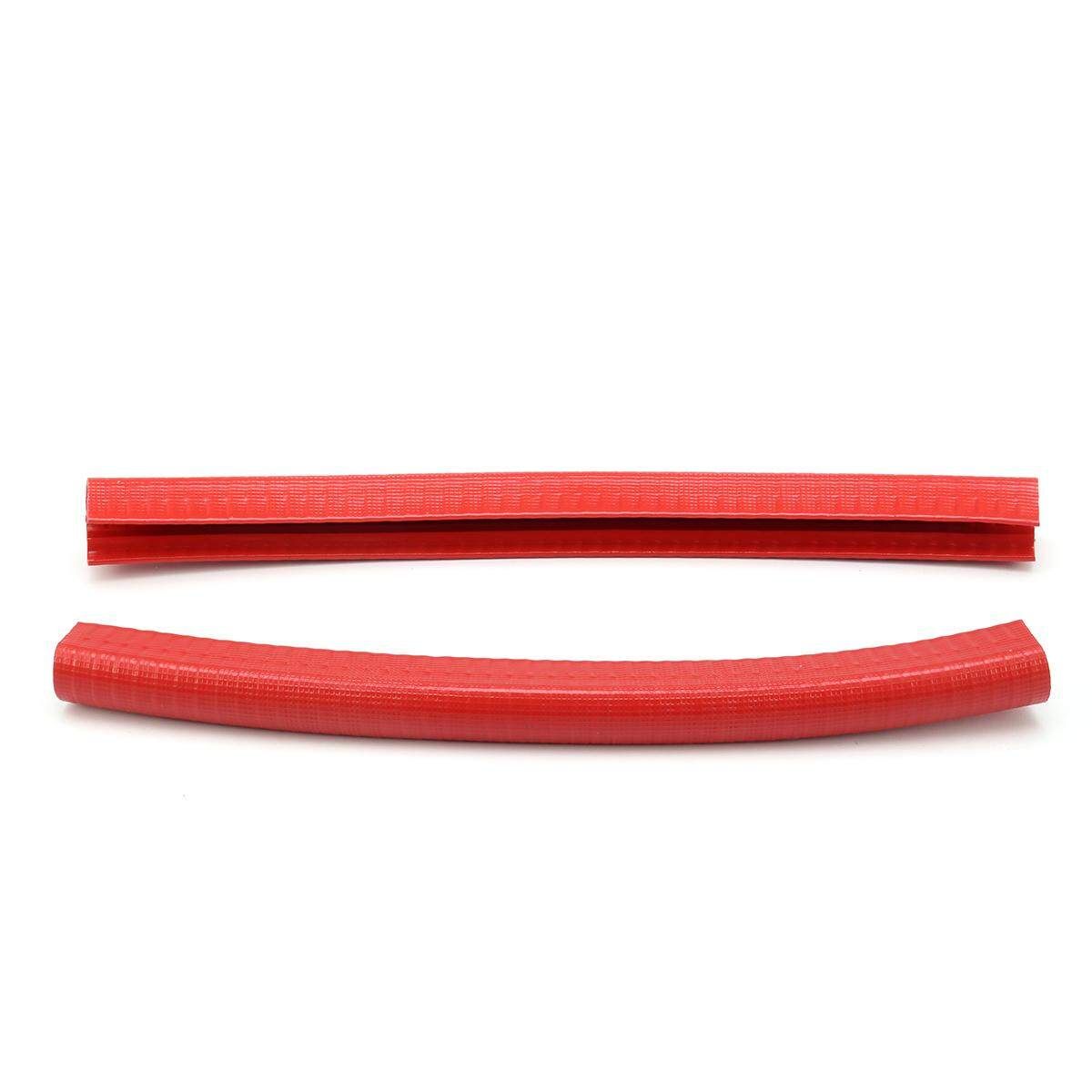 Longboard Skateboard Deck Collsion Protector Rubber Strip Set Of 2 Red Red (red)