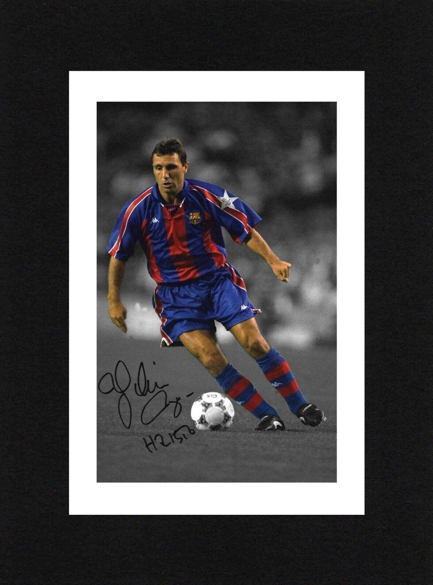 8X6 Mount HRISTO STOICHKOV Autograph Signed Photo Poster painting Print Ready To Frame BARCELONA