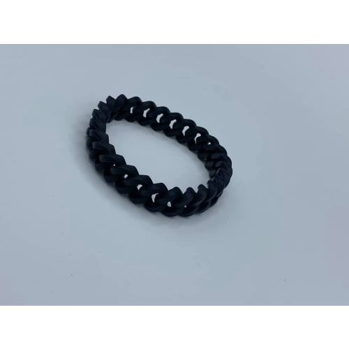 Silicone Stylish Expandable Men's Bracelet -Black