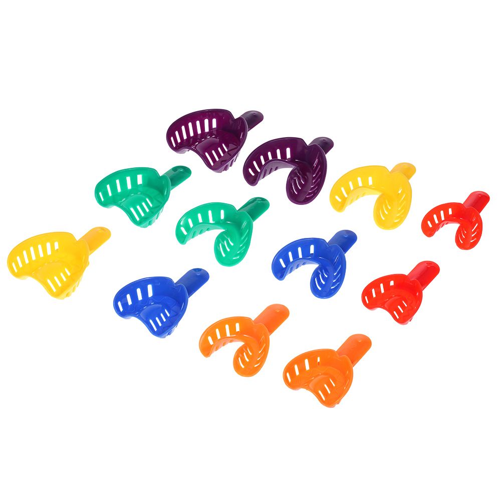 12Pcs Dental Impression Tray Plastic U Shape Teeth Holder
