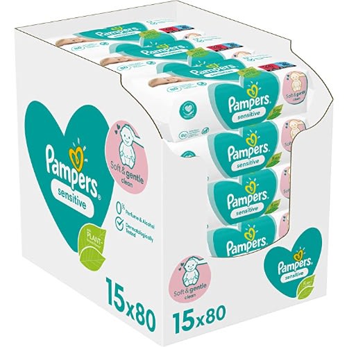 Sensitive Baby Wipes - 15 X 80 -  1200 Sheets