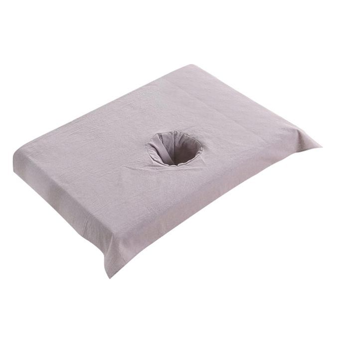 Cotton SPA Half Table Cover Beauty Salon Bed Face Hole Purple Grey