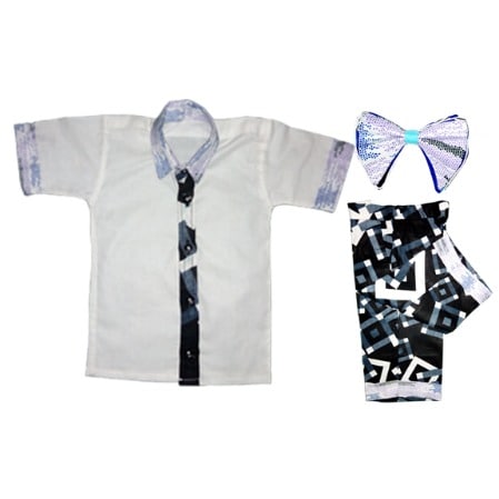 Short Sleeves Shirt, Three-Quarter Shorts & Bow Tie