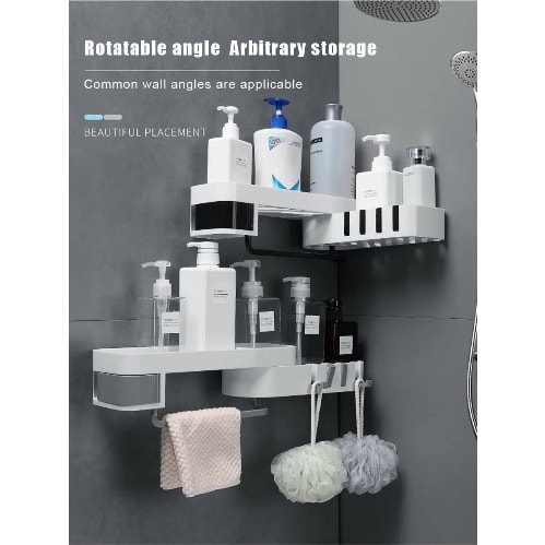 Bathroom Shelf No Drilling Wall-mounted Storage Rack
