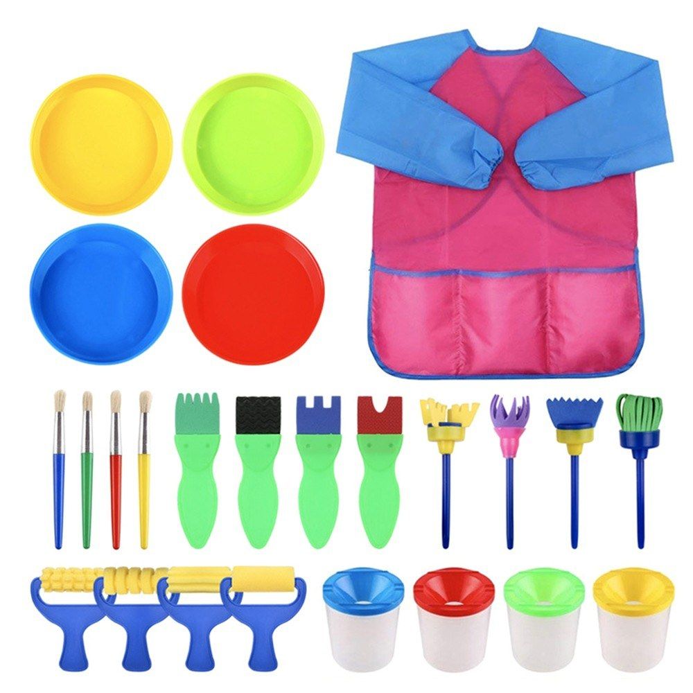 Painting Kits With Art Smock Paint Brushes Early Learning