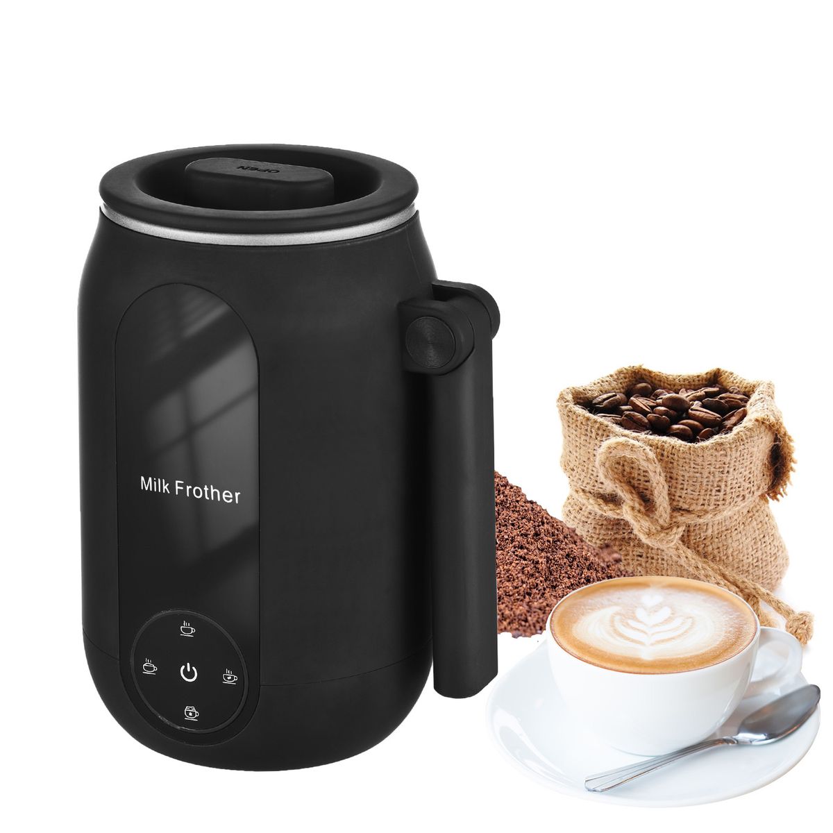 Electric Milk Frother Cooker For Frothing 4-in-1 Milk