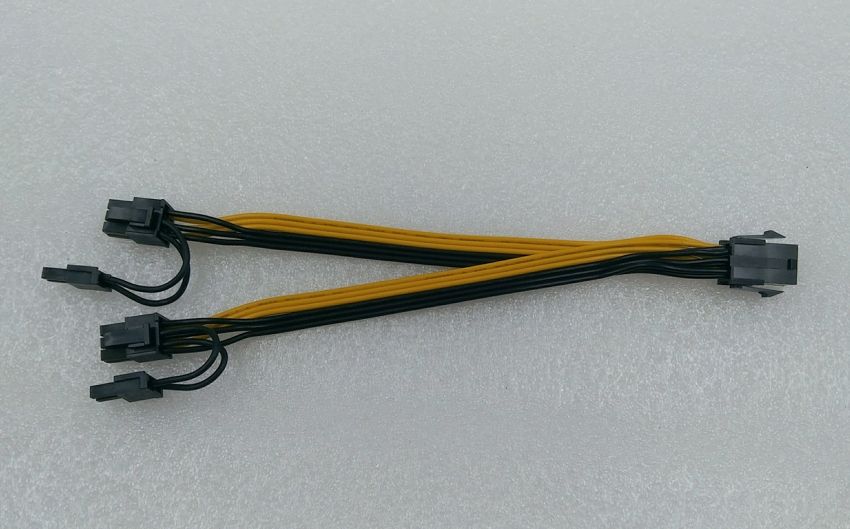 6 Pin Turn To 2 Pcs 6+ 2 Pin Connector Power Supply Line