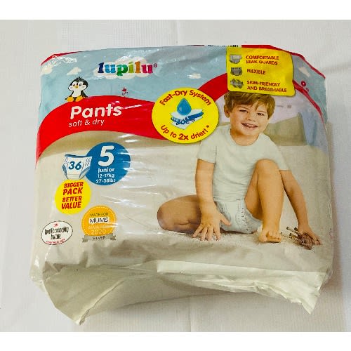 Pants Size 5 Junior 12-17kg(27-38lbs) 36pcs